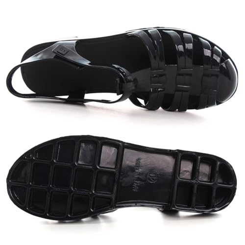 Image of Hee grand Crystal Jelly Heel Sandals for Women Summer Beach Jelly Shoes