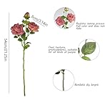 KOMOREBI 9 Pcs Artificial Flowers,Fake Flowers for Decoration Silk Roses for Home Party Decoration,Roses for Wedding Baby Shower,Party,Home Decorations(Pink) - Image 2