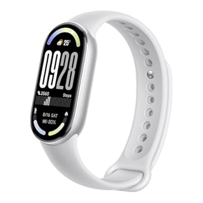 XIAOMI Smartband 10 Smart Watch Pantalla AMOLED de 1 72” batería 21 días Carga rápida 150+ Modos Deportivos. Monitor de Salud preciso iOS/Android. Impermeable 5ATM Brújula Plata