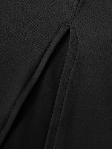 Women's High Elastic Waist Split Hem Maxi Skirt Dressy Casual Skirts4