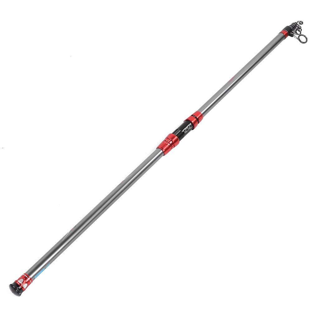 Canna da Pesca Telescopica in Fibra di Carbonio da 4,2 M Leggera e Resistente per la Pesca D'Acqua Dolce in Acqua Salata