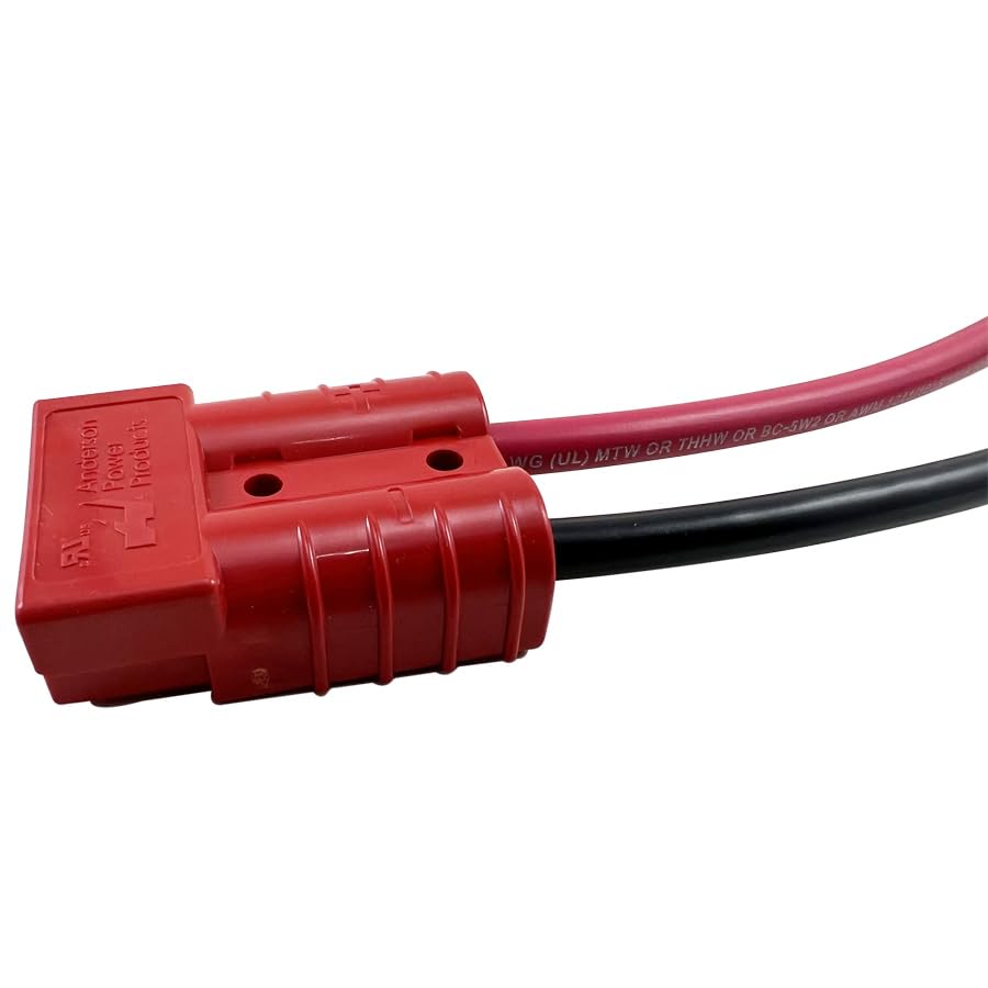 Miniatura 5 de RCPW Arnés de reparación de conector de alimentación de batería Anderson SB50 rojo 50A con cables, utilizado para compradores SaltDogg Salt Spreader