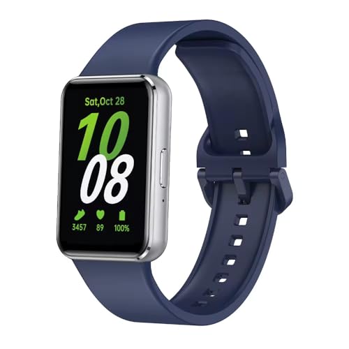 Image of Valente Silicone Watch Straps Compatible for Samsung Galaxy Fit 3 (Pack of 2)