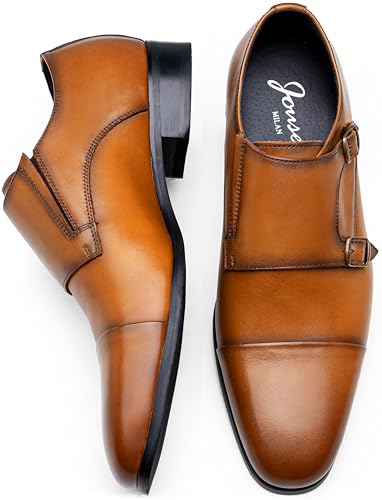 Image of Jousen Dress Shoes for Men Monk Strap Loafers for Men