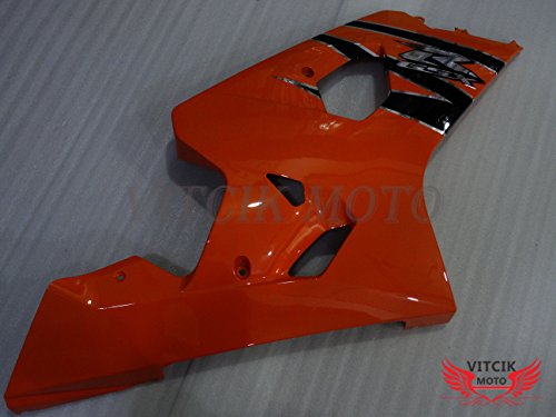 Vitcik (Fairing Kits Fit For Gsx-R750 Gsx-R600 K4 2004 2005 Gsxr 600 750 K4 04 05) Plastic Abs Injection Mold Complete Motorcycle Body Aftermarket Bodywork Frame (Orange & Black) A078 #TOP5