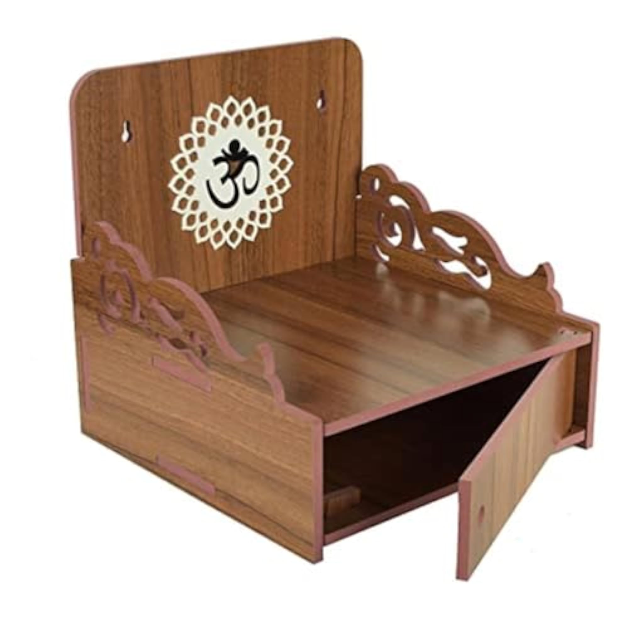 MART Wooden Readymade Wall Hanging Puja Temple