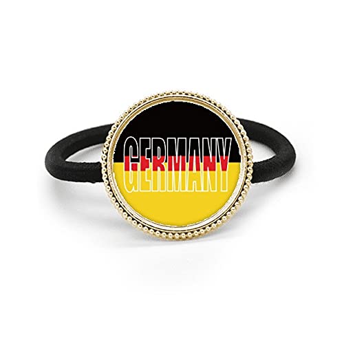 Corbata de pelo de metal plateado antideslizante con bandera de Alemania para peinados firmes