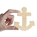 Creative Hobbies® 4 Inch Unfinished Wooden Shapes - Ready to Paint or Decorate Anchor Shape | 12 Pack