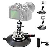 6'' DSLR Cámaras Coche Ventosa Soporte-110 lb/50 kg Resistencia Parabrisas Soporte Compatible con Insta360 X5-X, Osmo 360 con Mágico Brazo,1/4" y 3/8" Tornillos para Cine, Vlogs y Acción Vídeos 6'' DSLR Cámaras Coche Ventosa Soporte-110 lb/50 kg Resistencia Parabrisas Soporte Compatible con Insta360 X5-X, Osmo 360 con Mágico Brazo,1/4" y 3/8" Tornillos para Cine, Vlogs y Acción Vídeos