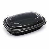 Suminet Envase Desechable para Comida con Tapa, Apto para Microondas, Take Away, Hostelería, Resistente -20 a 120 Grados, restauración, comida para llevar (80, 250.0, Mililitros)