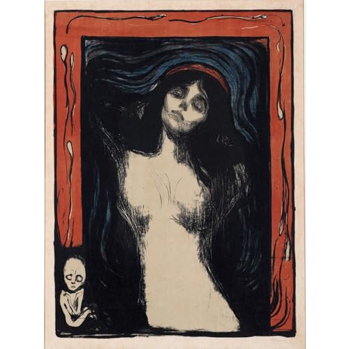 Toile Munch Madonna grand format 76x101 cm pour decoration murale unique chambre