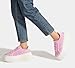 LUCKY STEP Women's Platform Fashion Sneakers Classic Wedge Canvas Casual Low Top Retro Walking Shoes(Pink,8 B(M) US)