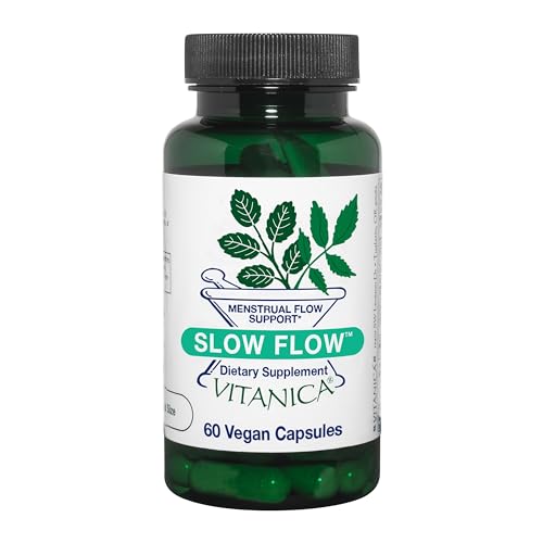 Vitanica Slow Flow Menstrual Flow Support Vegan 60 Capsules (Slow Flow Pro Logo)