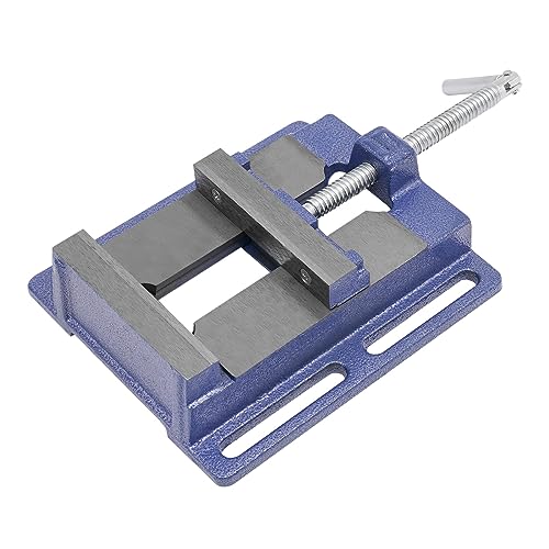 Étau de machine, 5 pouces pour perceuse, fraiseuse, outil de serrage, colonnes de table, trépied, étau rectangulaire, pince bleue