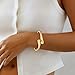 Gold Bangle Bracelets for Women Trendy 14K Gold Plated Twist Cuff Bracelet Jewelry, Dainty Gold Bangles Non Tarnish Fashion Jewelry Gift