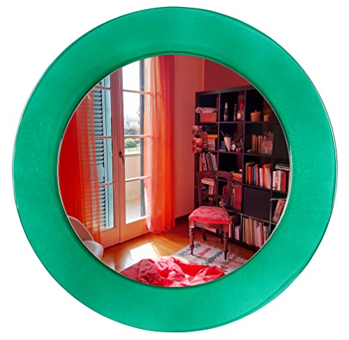 GaviaStore - Sveta Esmeralda ø70cm - Espejo de Pared Redondo Moderno (7 Colores) Ovalado Grande Muebles Rond hogar decoración Salon Modern Dormitorio baño Entrada Cover