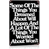 Dream Vs Worry Life Quote Metal Sign Motivational Wall Decor 8 x 12 Inch