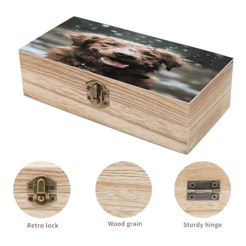 Coffre rangement bois rétro idéal pour offrir vos souvenirs - 4