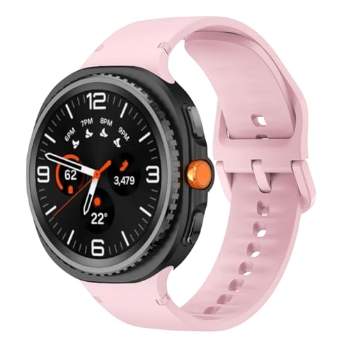 Image of YODI Strap Bands Compatible With Samsung Galaxy Watch 8 40mm 44mm /Watch 8 Classic 46mm Band,silicone strap with stitching Design Wristband for Galaxy Watch 8 /8 Classic Small /Large Size
