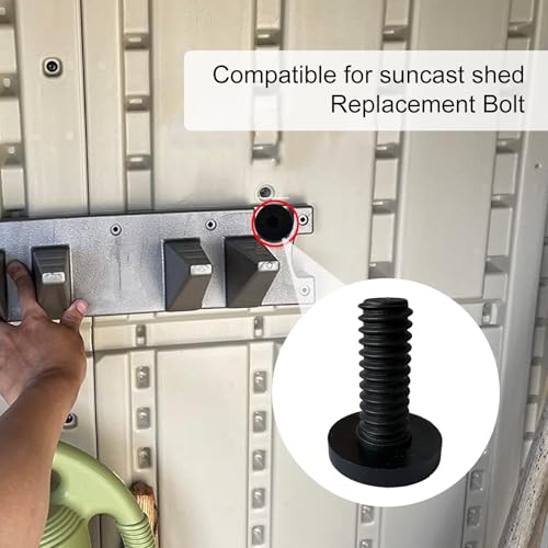 Image of 20 PCS Long Bolts Compatible with Suncast Storage Sheds Sheds for Suncast /Craftsman Resin Storage Sheds, Replacement Screws Compatible with Suncast Storage Sheds Shed Accessories (Black)