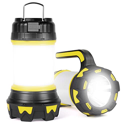 flintronic 1000LM Lanterna Torcia LED, Lanterna da Campeggio Ricaricabile, 6 Modalità Illuminazione Domestica Impermeabile, per Campeggio,Emergenza,Escursioni,Interruzioni di Corrente(Verde)