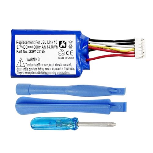 MPF Products 4000mAh GSP103465 Battery Replacement Compatible with JBL Link 10 Smart Portable Bluetooth Speaker with Installation Tools