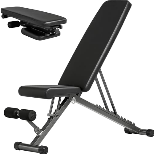 BARWING Adjustable Weight Bench for Home Gym,700LBS Foldable Incline Bench for Full Body Workout Easy Assembly Training Decline Bench