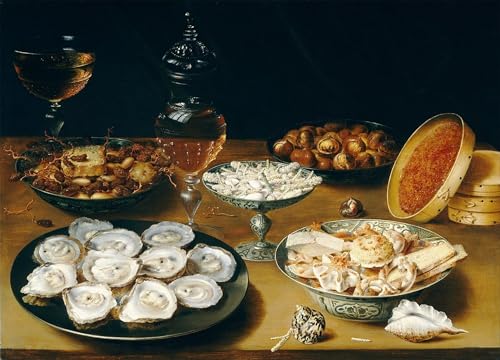 Affiche d'art de table de maître d'Osias Beert poster d'huîtres