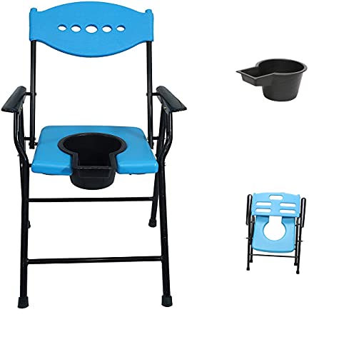 Image of MUBBA Shower chair Toilet Portable commode bathroom comode bedside with POT