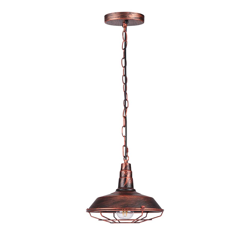 Mini suspension rétro en fer avec cordon ajustable et lustre E27 - 2