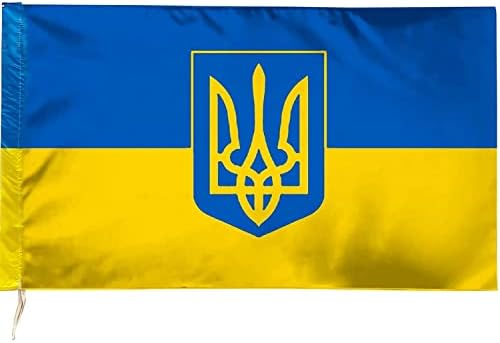 3x5 feet Ukraine Country Banner Trident Country Flag,Ukraine State National Flag Ukraine Trident Flag