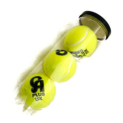 Zeepk Sports CA Plus 15K Tennis Tape Ball Soft Cricket Ball (Pack of 3) Practice/Coach Tournament Tennis Balls