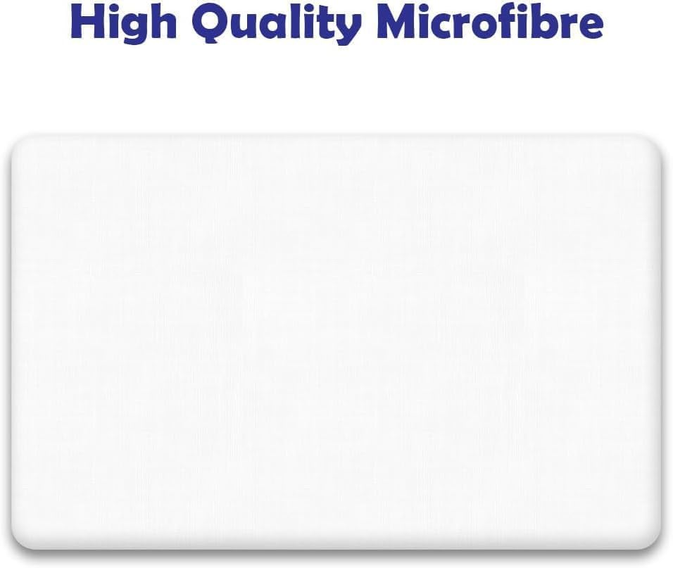 2 Pack Next to Me Crib Fitted Sheets | 100% Microfiber, Breathable, Soft & Cozy Crib Mattress Cover (White, 51 x 85 cm) - Image 2