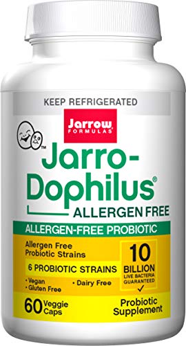 Jarrow Formulas Jarro-Dophilus Allergen-Free, Supports Intestinal and Immunal Health, 60 Vegetarian Capsules (Pack of 2)