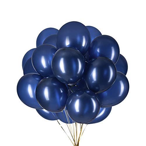 Tim&Lin 12 inch Navy Blue Balloons Quality Blue Balloons Navy Balloons Premium Latex Balloons Helium Balloons Party Decoration Supplies Balloons, Pack of 100 (3.2g/pcs)