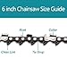 6 Inch Chainsaw Chain, 6 Pieces Replacement Chains for All 6-inch Cordless Electric Portable Mini Chainsaws, Durable Carbon 6Inch Chainsaw Chains for Pruning Shears and Wood Cutting