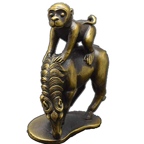 Artisanat en cuivre pur ornement singe du zodiaque H3TF5J