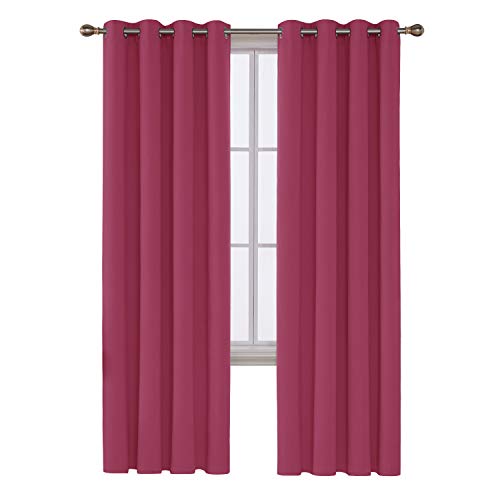 Image of Deconovo Blackout Curtain, 52x84 Inch, Rose
