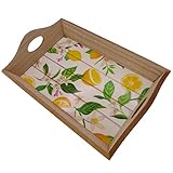 Matériau naturel : le plateau est en bois naturel avec des ouvertures de poignée des deux côtés, robuste, maniable et joliment travaillé.