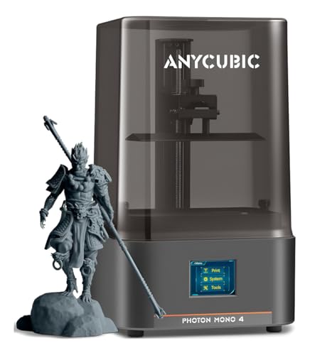 Impressora 3D Anycubic Photon Mono 4 PM40BK0AO – Alta Precisão, LCD Monocromático 4K, Cura Rápida, Ideal para Resina UV