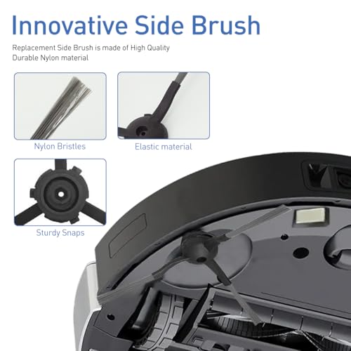 Image of HASTHIP 8Pcs Replacement Accessories for Ecovacs Deebot Y1 /Y1 Pro,Replacement Parts with 1 Main Brush,2 Side Brushes 2 Mops Fliters 1 Cleaning Brush