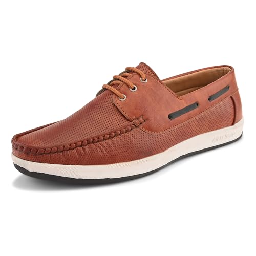 Image of Centrino Driving Loafers for Man | Shoes for Men Stylish | Casual Slip-On Moccasins | Cushioned Insole | Lightweight Comfortable Mens Loafer Shoes | Hand-Stitched Design | Slip On Shoes for Man Outings (9494)