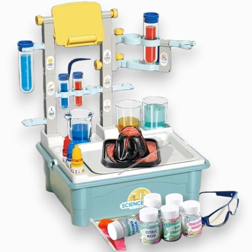 Mini laboratório de experiências químicas seguras