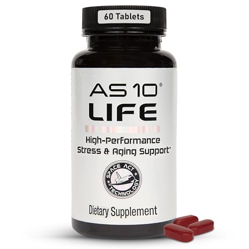 Nugevity AS 10® Life – Stress, Immune Support and Anti Aging Supplement - Multivitamin and Antioxidants Tablet, Resveratrol, Alpha Lipoic Acid, Lutein and Zeaxanthin, Co-Developed by NASA, 60 ct
