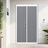 Zanzariere Magnetiche per Porte Finestre 76 x 244 cm Nessun Attrezzo Richiesto Tenda Magnetica Zanzariera Porta Facile da Installare per Porte da Balcone/Cantine/Terrazze, Bianco
