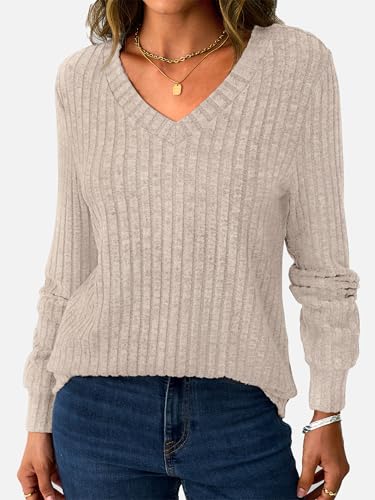 NORACORA Women's V-Neck Long-Sleeve Shirts - image 3