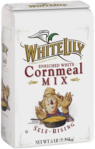 White Lily Enriched White Self-Rising Cornmeal Mix 5 Lb Bag (Pack Of 2) With By The Cup Swivel Spoons #TOP4
