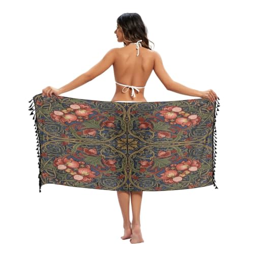 Vestido de playa Begonia William Morris estampado floral chic 4