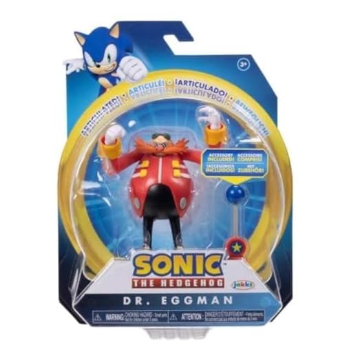 Sonic The Hedgehog 4" Articulated Action Figure Collection (Choose Figure) (Dr, Eggman)