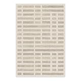 RUGGABLE Machine Washable Area Rug – Founders Laine Ivory & Natural 6x9, Stain-Resistant, Non-Slip with Standard Pad – Medium Washable Rugs for Living Room, Bedroom, Hallway, Entryway & Office